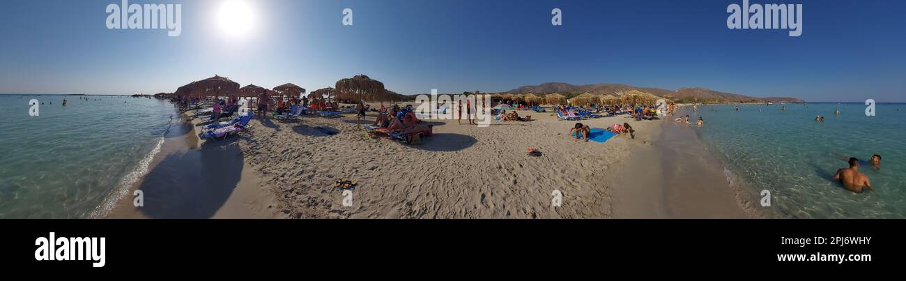 Spiaggia di Elafonissi, la Canea, Creta Foto Stock