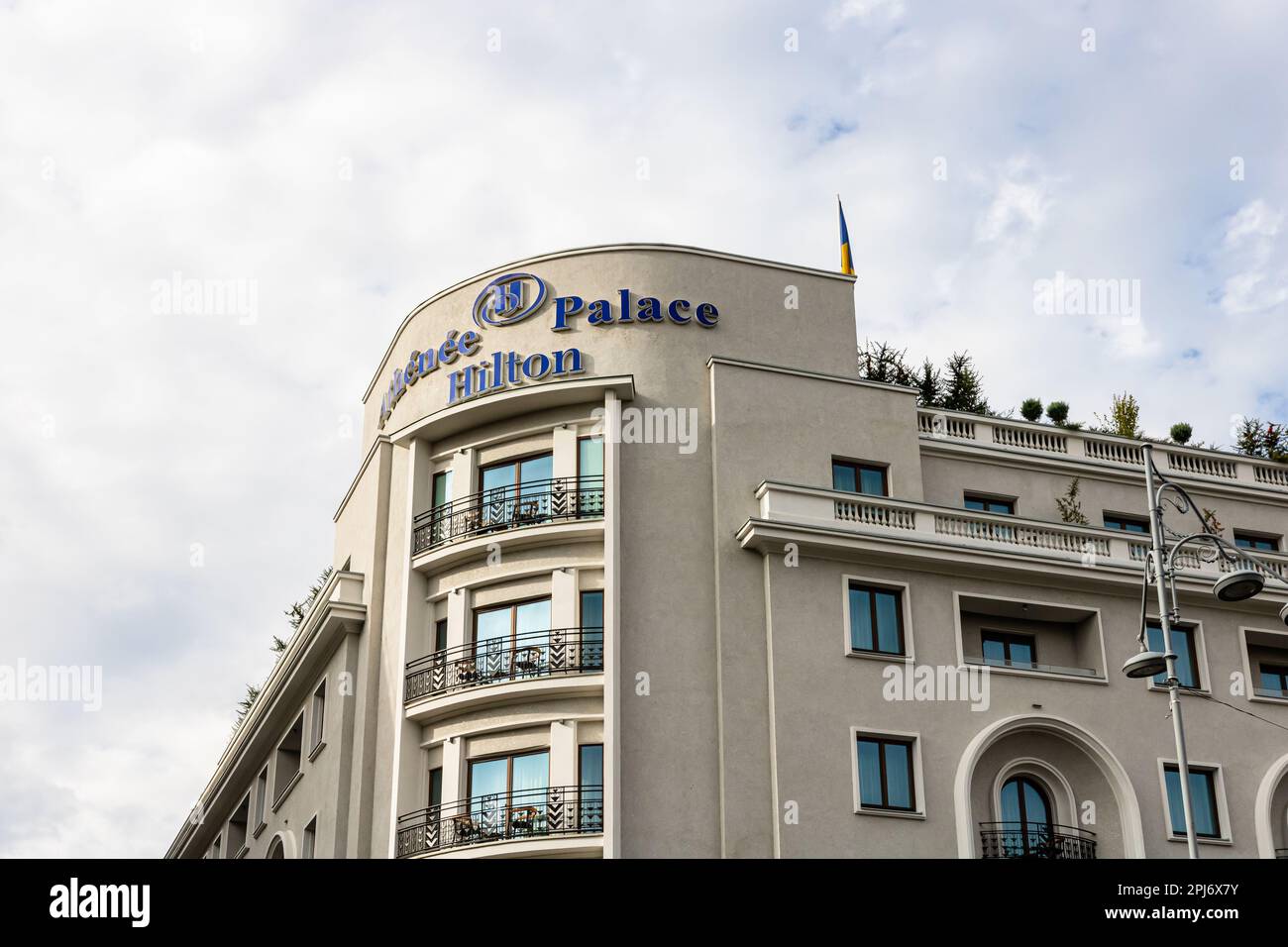 Athenee Palace Hilton Hotel a Bucarest, Romania, 2022 Foto Stock