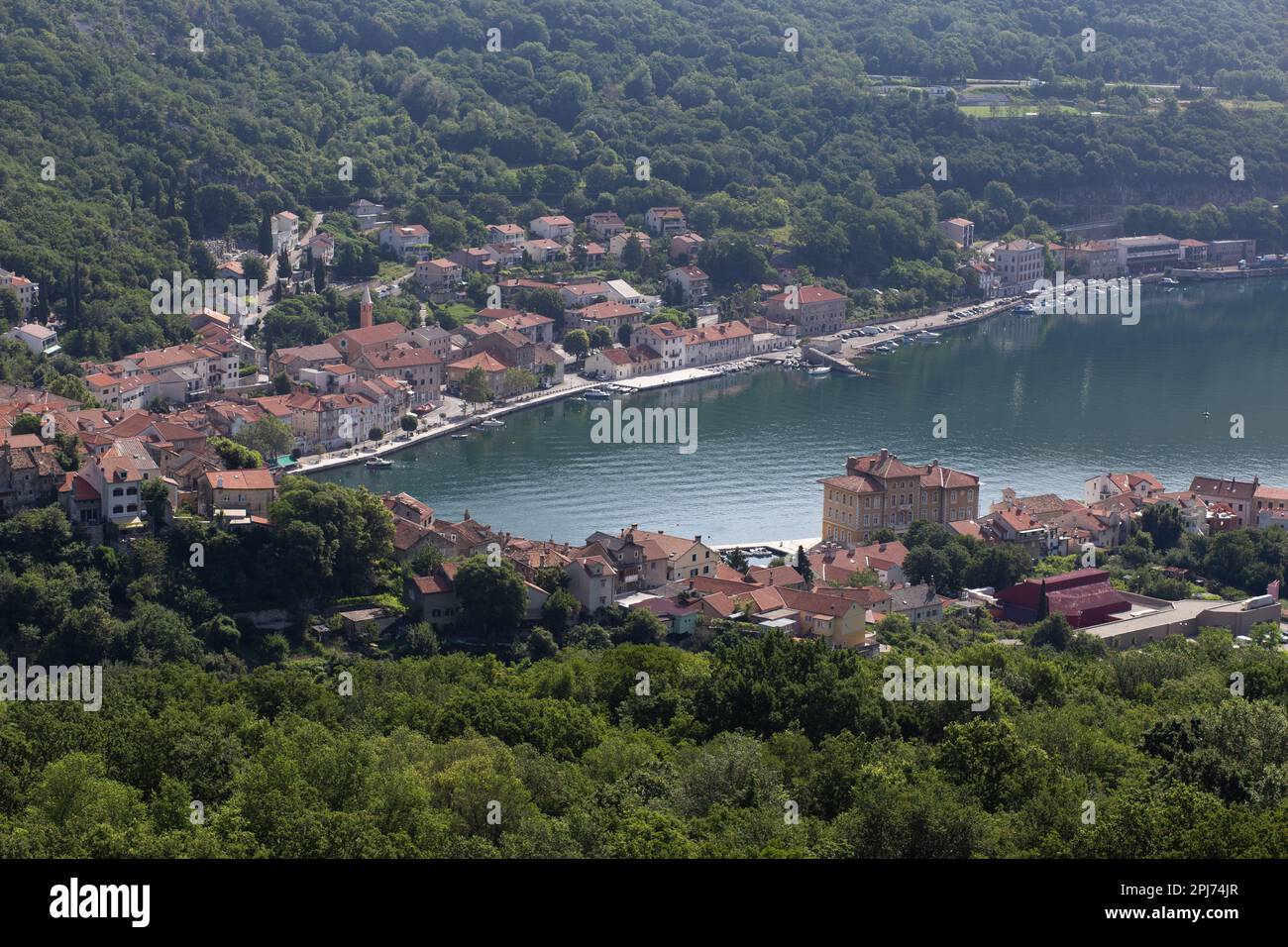 Il pittoresco villaggio sul mare di Bakar, Croazia Foto Stock