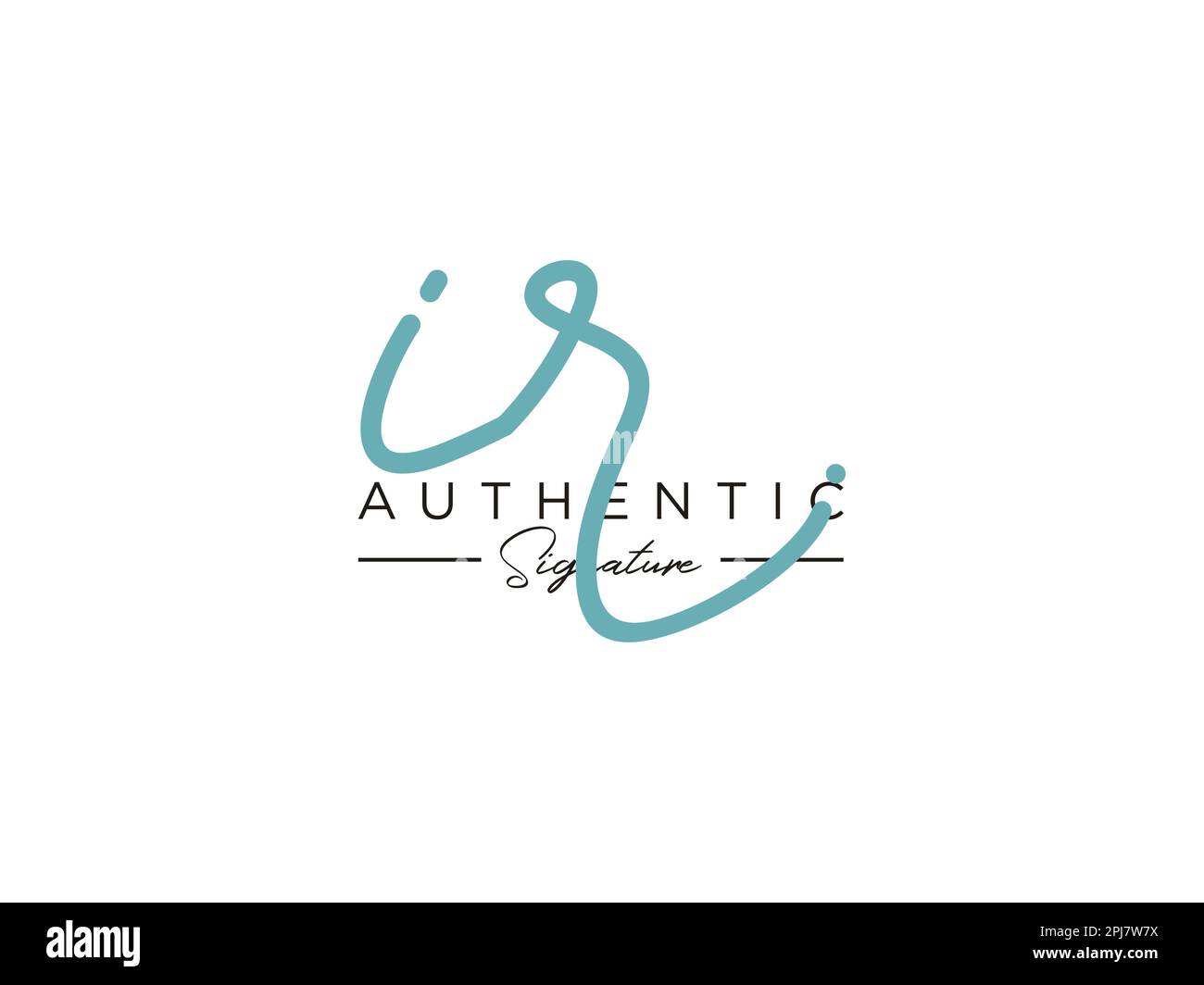 Vettore modello logo firma IR. Illustrazione Vettoriale
