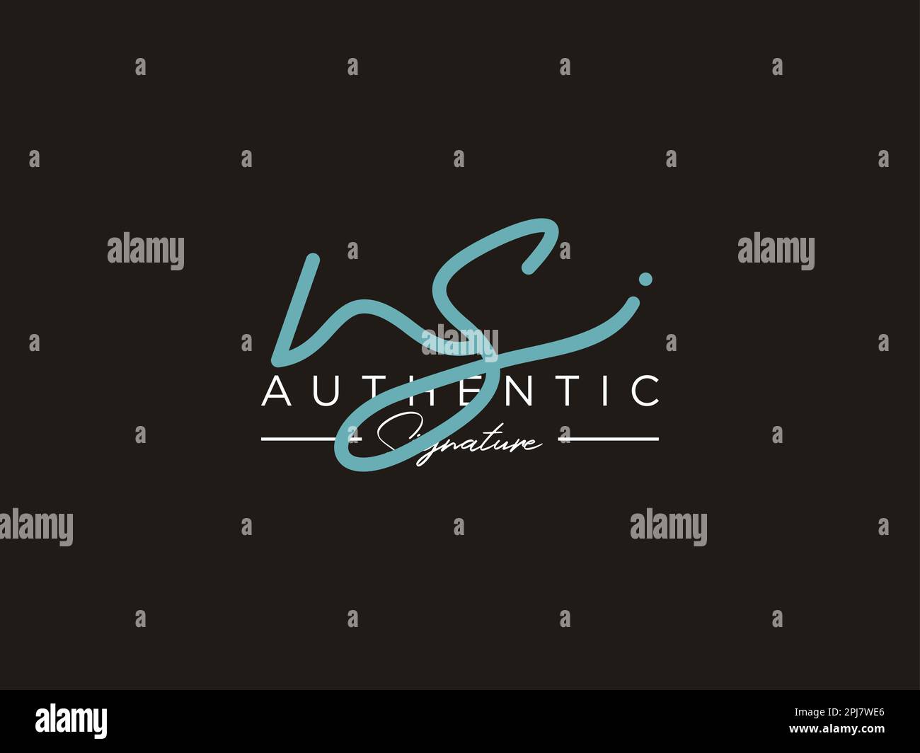 Vettore modello logo firma NS. Illustrazione Vettoriale