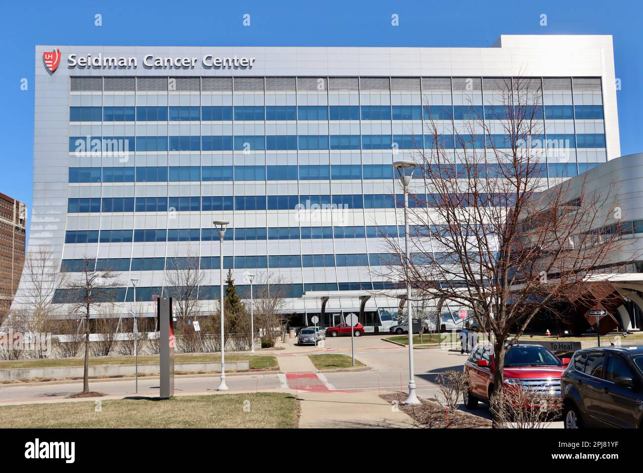 Il Seidman Cancer Center degli University Hospitals presso l'University Circle di Cleveland, Ohio Foto Stock