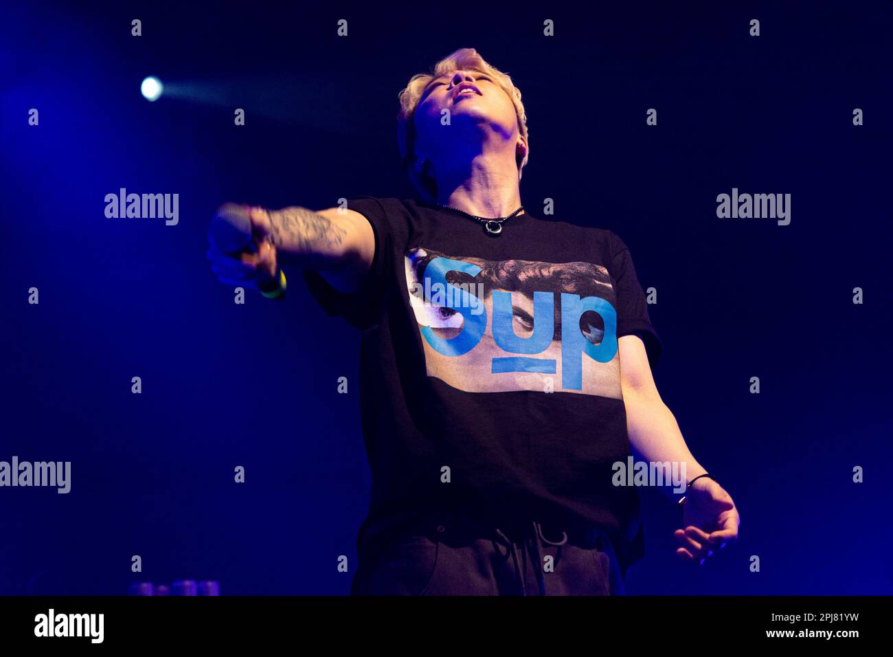 Milano, Italia. 31st Mar, 2023. La cantante K-pop Junny suona dal vivo a Santeria a Milano il 31 2023 marzo (Foto di Mairo Cinquetti/NurPhoto) Credit: NurPhoto SRL/Alamy Live News Foto Stock