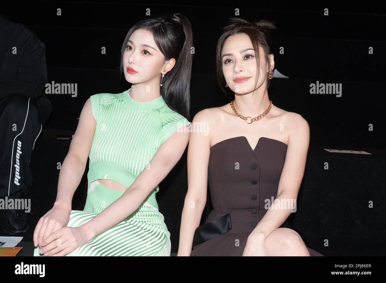 SHANGHAI, CINA - 31 MARZO 2023 - l'attrice Gillian Chung posa durante la settimana della moda di Shanghai del AW2023 a Shanghai, 31 marzo 2023. Foto Stock