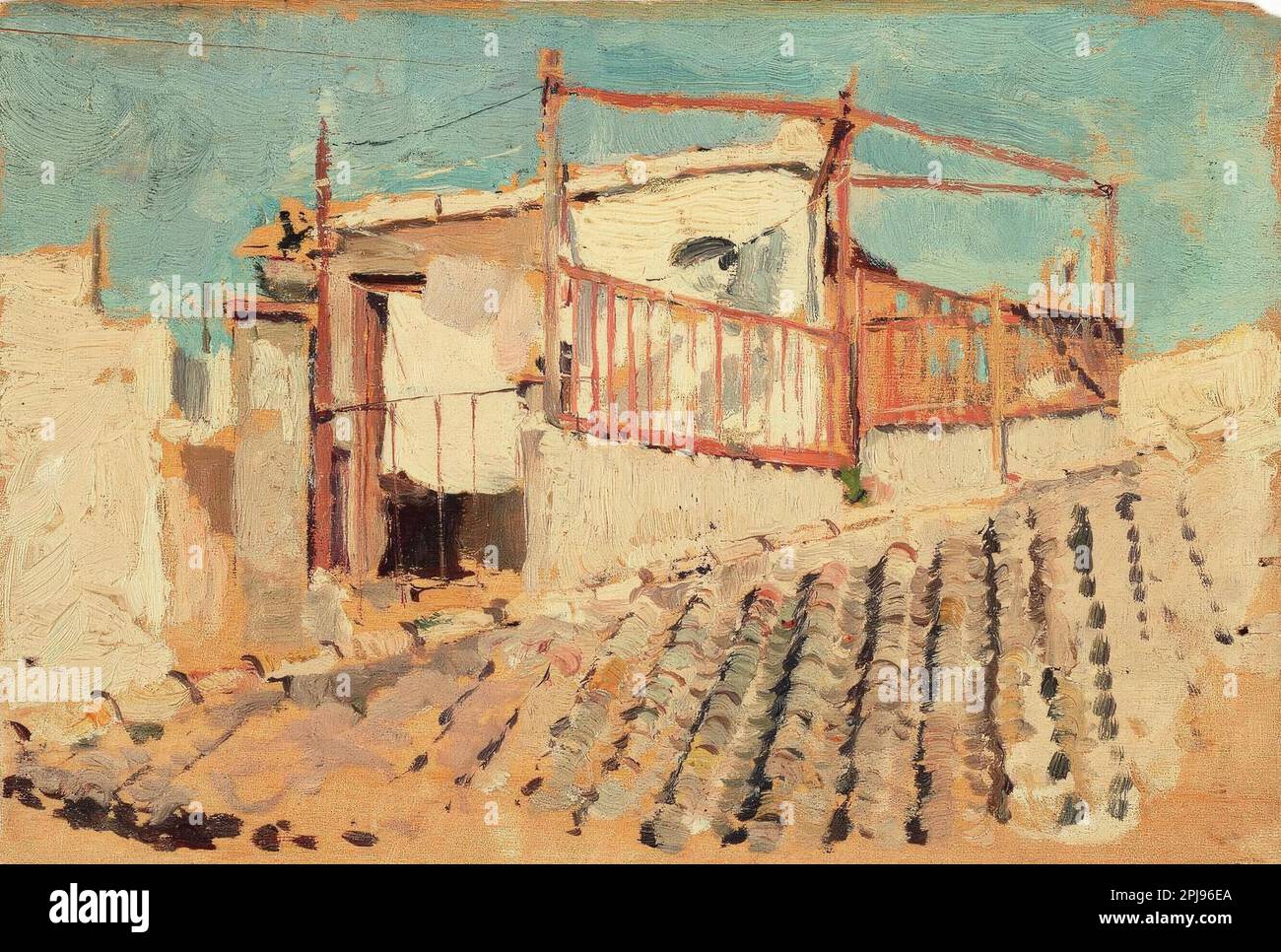 Joaquín Sorolla/ Terrado 1889-1890. Óleo sobre lienzo. MUSEO: MUSEO SOROLLA, MADRID, SPAGNA. Foto Stock