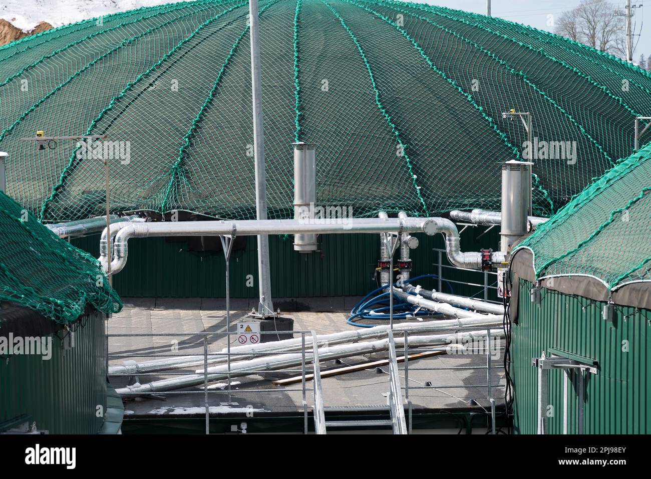 Impianto di biogas a Wicko, Polonia © Wojciech Strozyk / Alamy Stock Photo Foto Stock