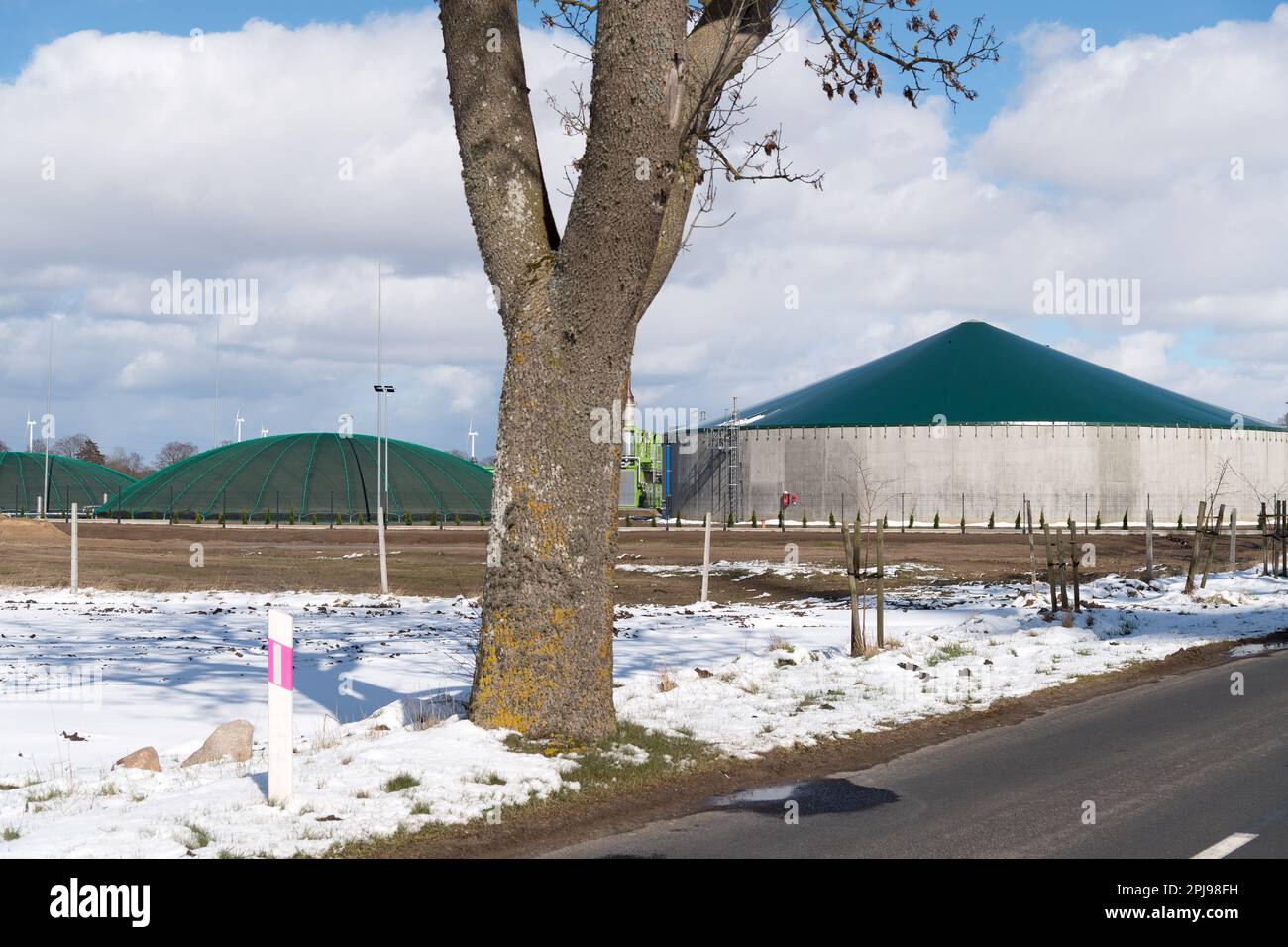 Impianto di biogas a Wicko, Polonia © Wojciech Strozyk / Alamy Stock Photo Foto Stock