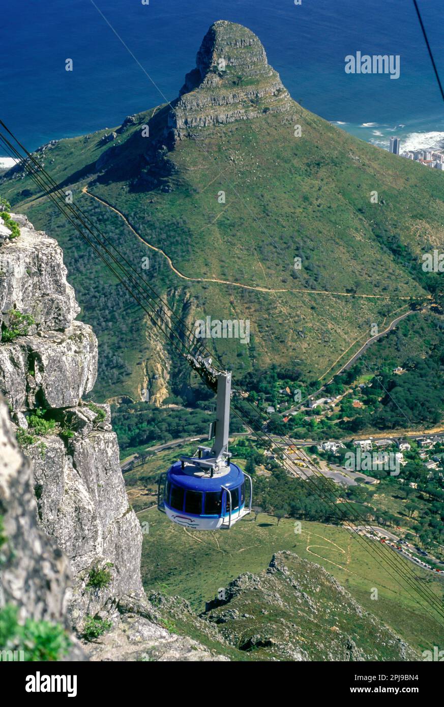 Funivia SUMMIT Table Mountain Città del Capo SUD AFRICA Foto Stock