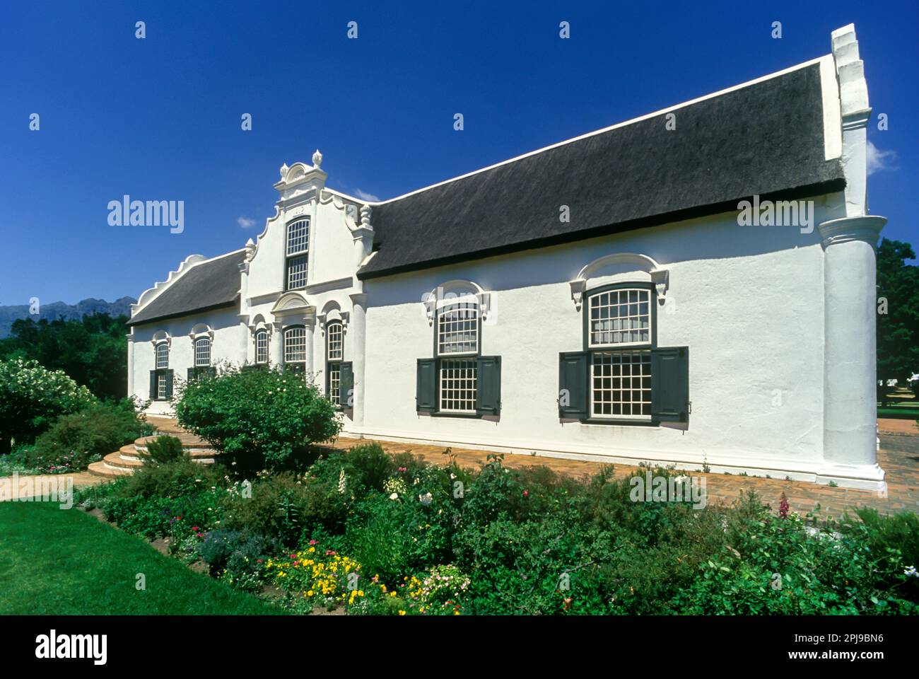 BOSCHENDAL MANOR MONUMENTO NAZIONALE BOSCHENDAL AZIENDA VINICOLA FRANSCHOEK WESTERN CAPE SOUTH AFRICA Foto Stock