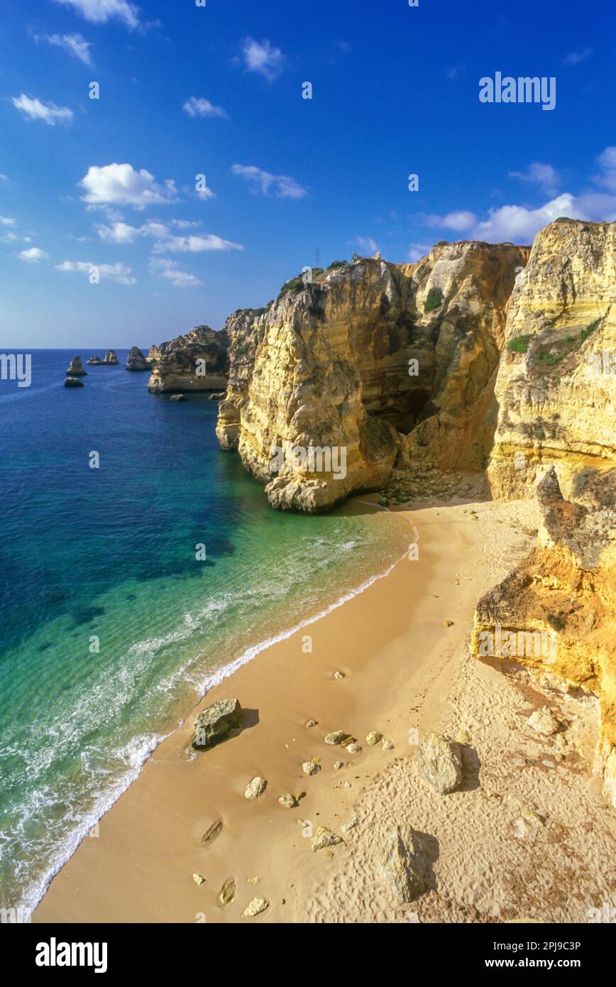 PRAIA DE ANNA SPIAGGIA LAGOS costa Algarve in Portogallo Foto Stock