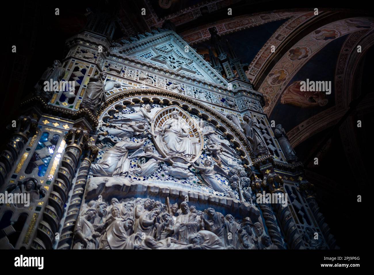 Orsnamichele - una volta un mercato del grano, poi una chiesa. Firenze, Italia Foto Stock