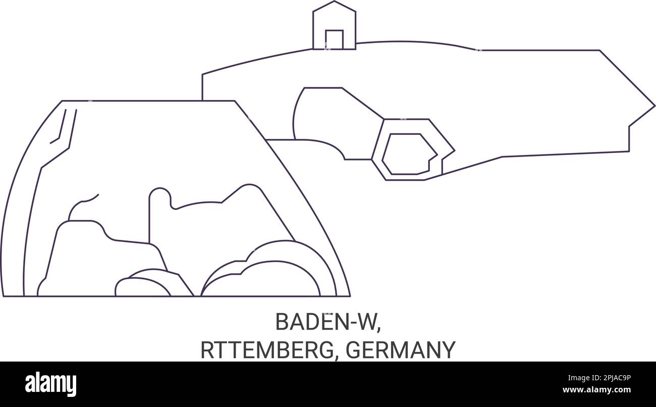 Germania, Badenw, Rttemberg viaggio riferimento vettore illustrazione Illustrazione Vettoriale