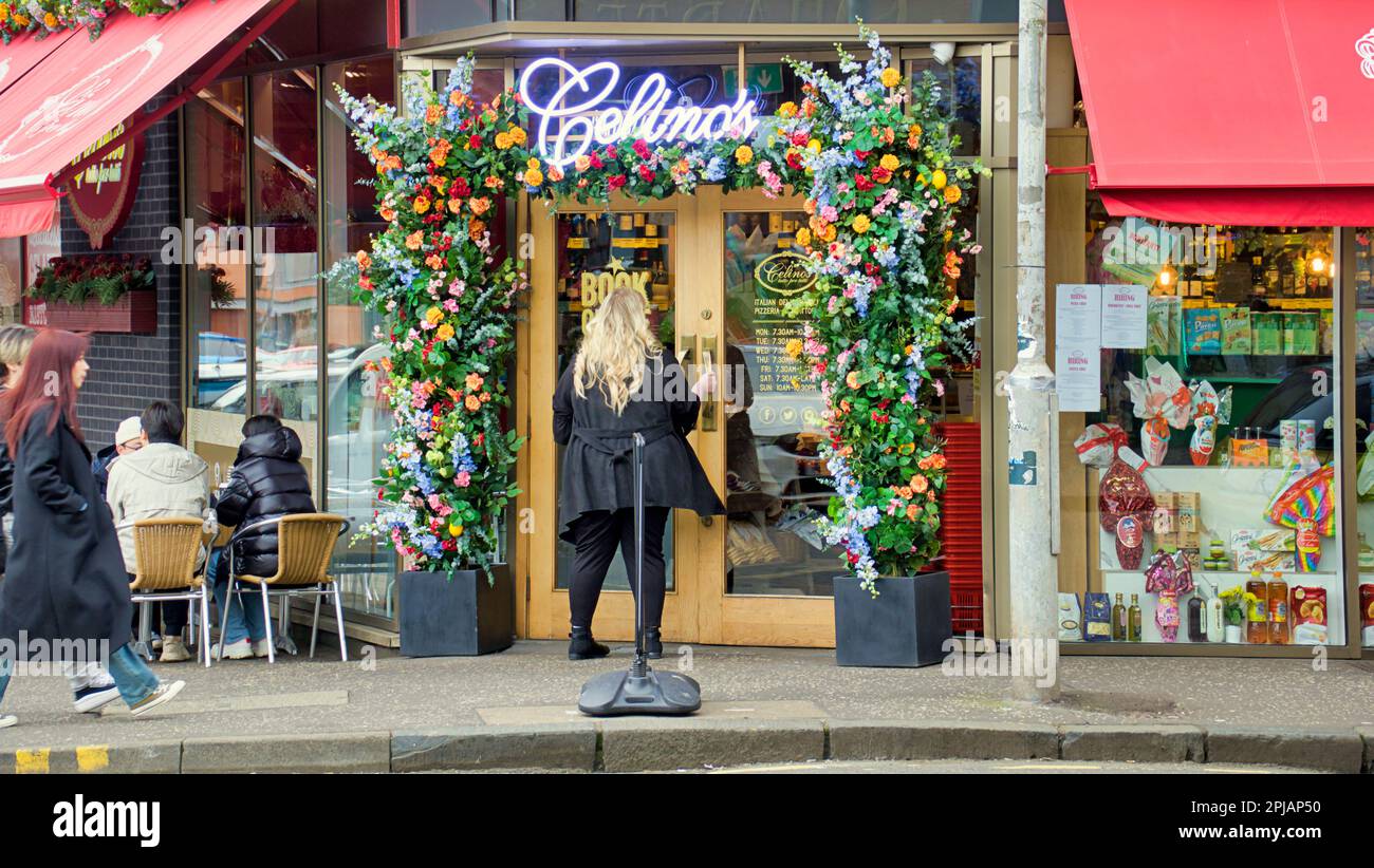 Ristorante italiano Celino's 235 Dumbarton Rd Foto Stock