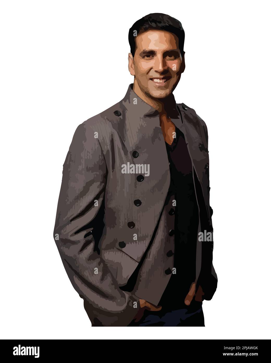 Akshay Kumar, attore indiano Vector Illustration, immagine astratta Illustrazione Vettoriale