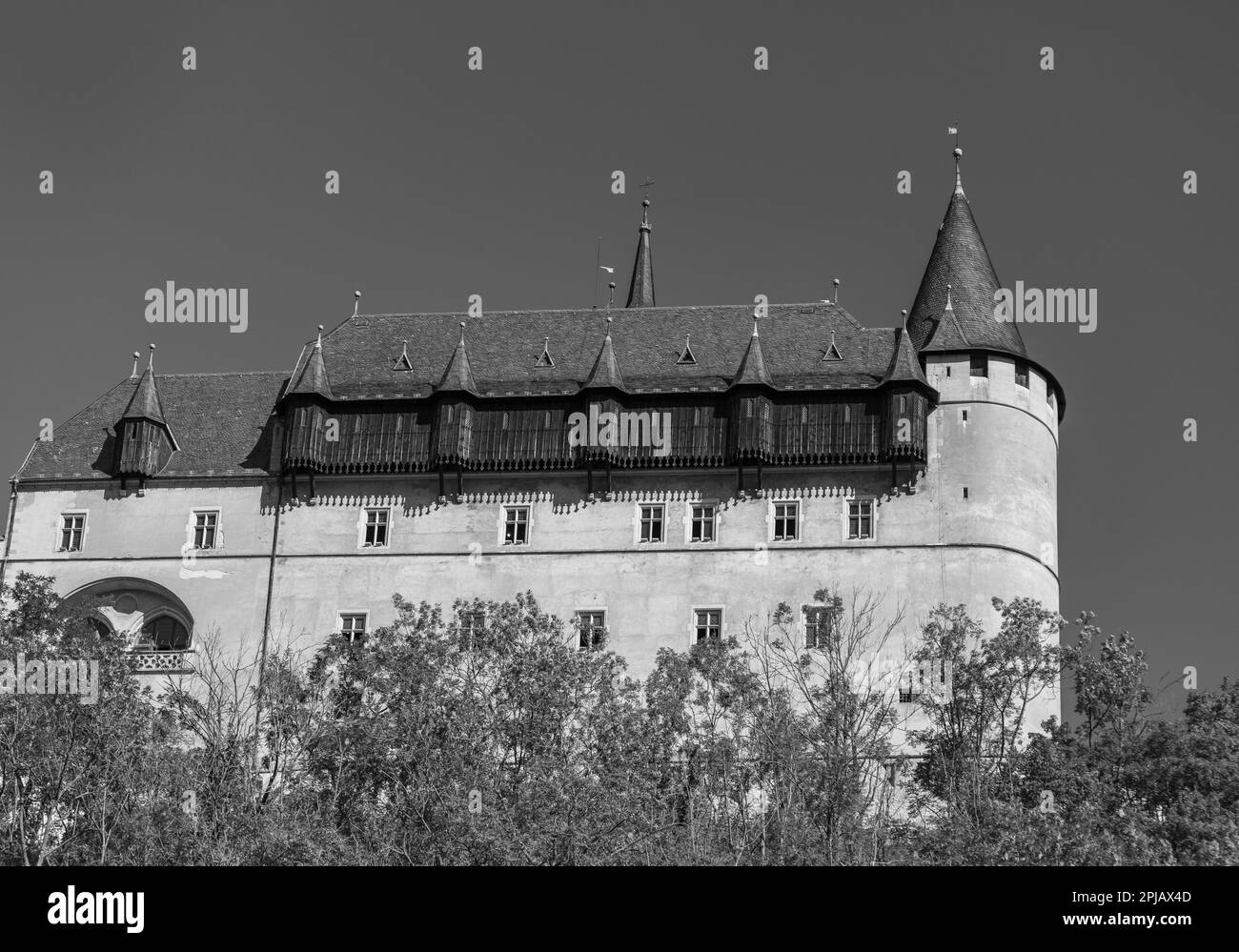 KARLSTEJN, REPUBBLICA CECA, EUROPA - Castello di Karlstejn in Boemia. Foto Stock