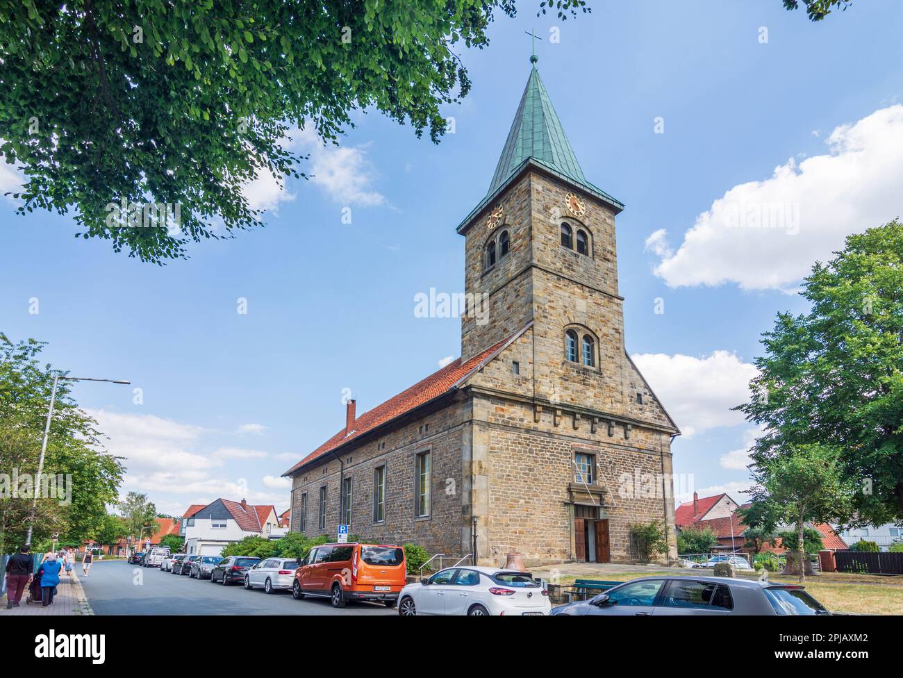 Wunstorf: chiesa Petruskirche, frazione Steinhude a Steinhuder Meer, Niedersachsen, bassa Sassonia, Germania Foto Stock