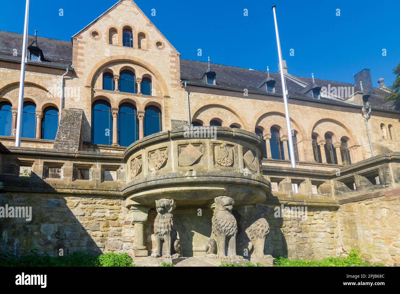 Goslar: Kaiserpfalz (Palazzo Imperiale) ad Harz, Niedersachsen, bassa Sassonia, Germania Foto Stock