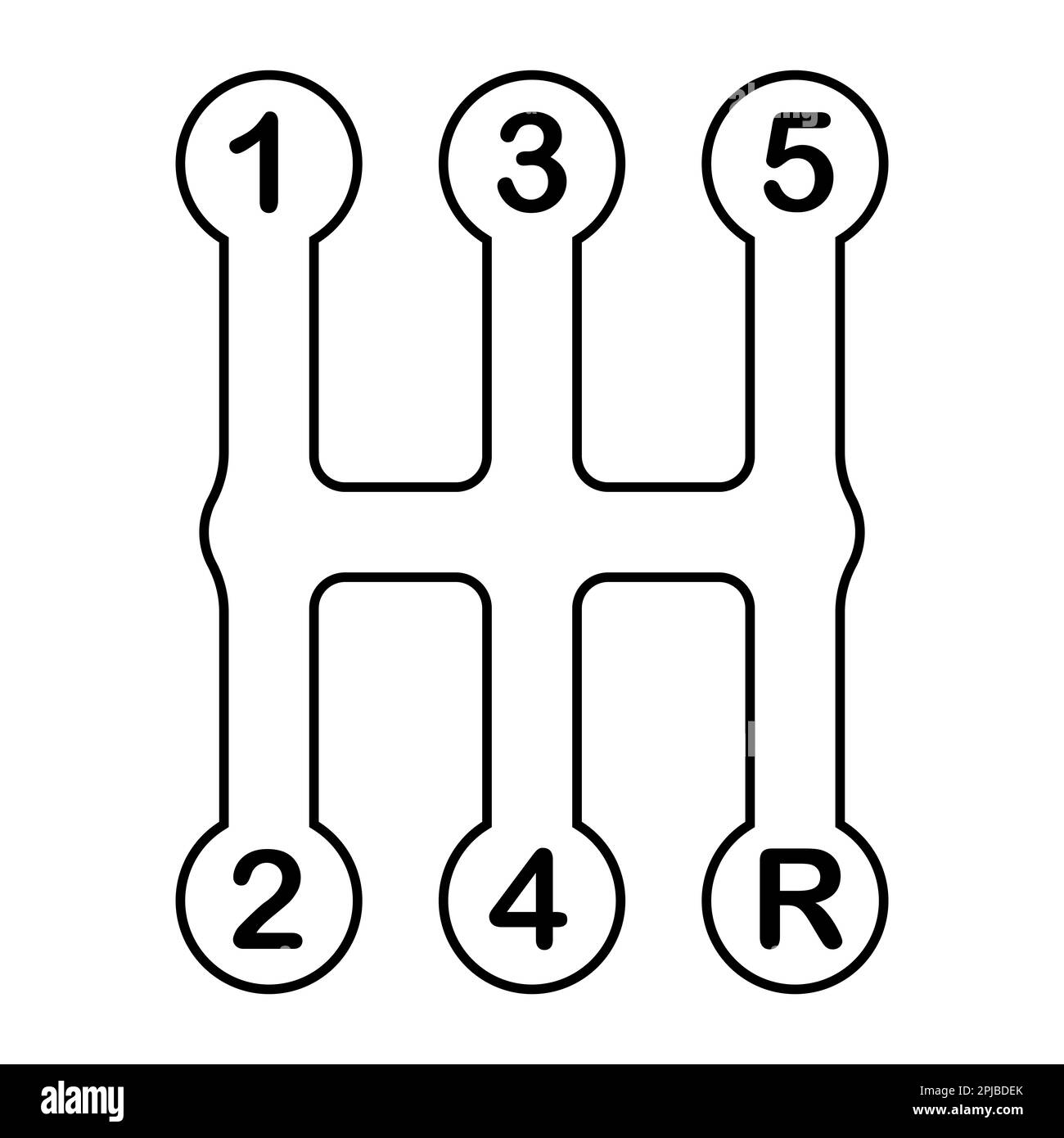 Icona leva illustrazione vettoriale semplice disegno. Foto Stock