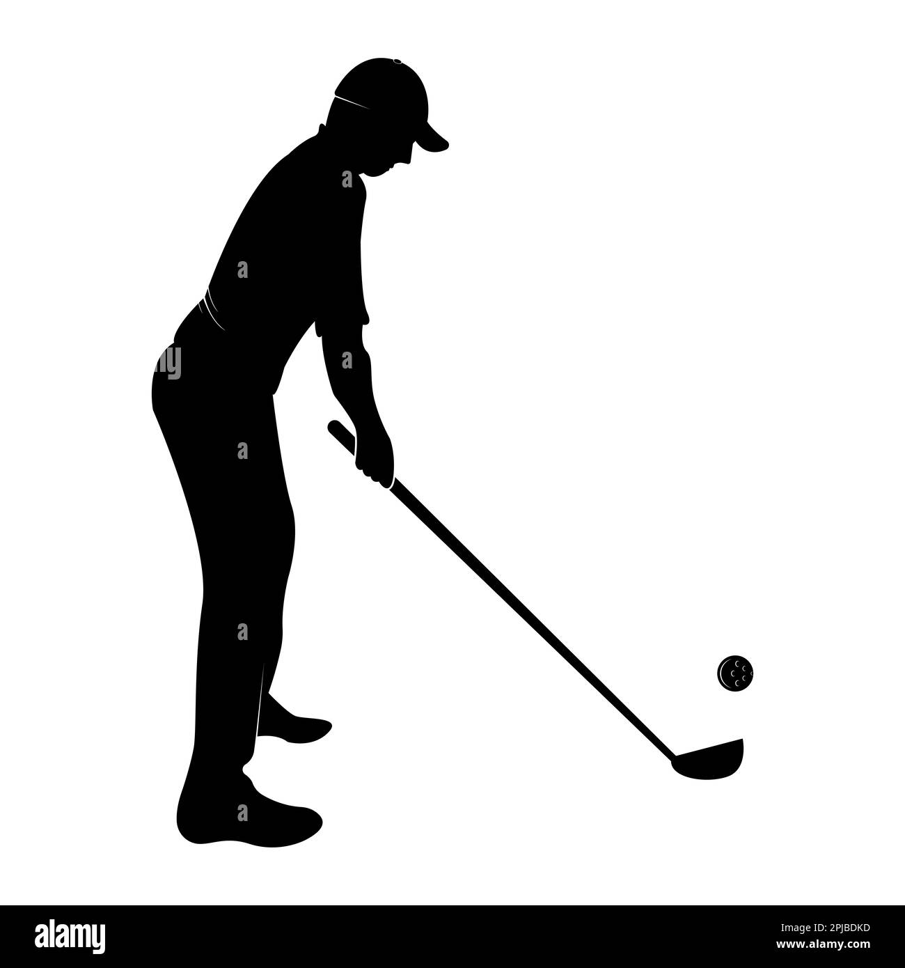 modello di disegno del simbolo di illustrazione del vettore di logo di golf Foto Stock