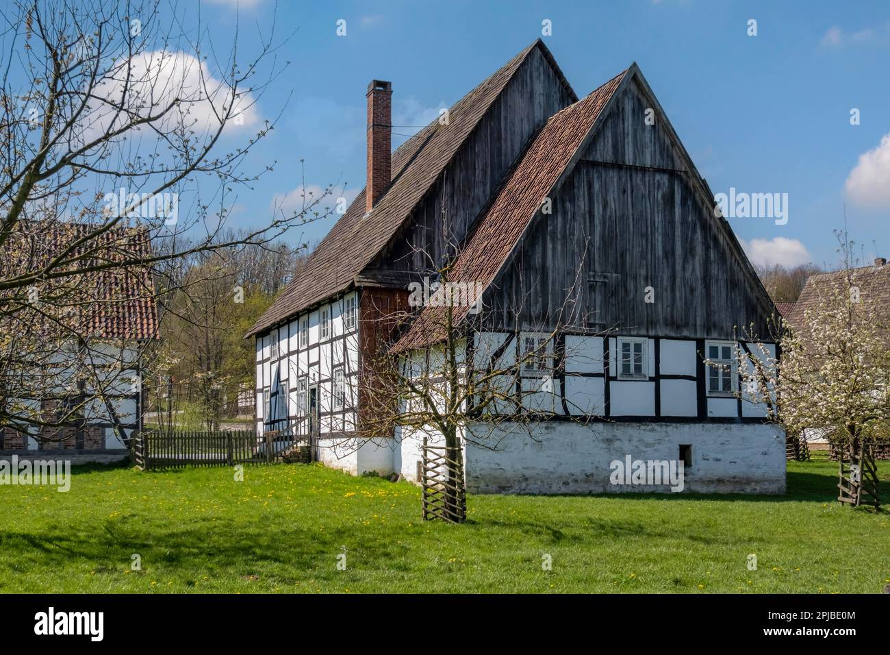 Museo regionale del folklore della Westfalia, Landschaftsverband Westfalen-Lippe, Museo all'aperto LWL, Detmold, Renania settentrionale-Vestfalia, Germania Foto Stock