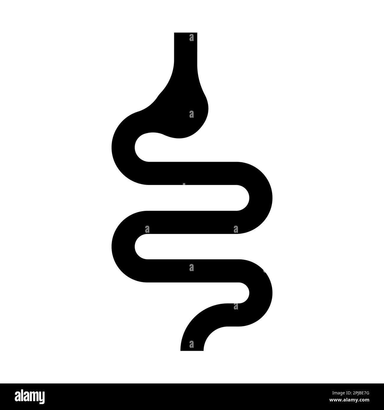 intestino semplice icona vettore illustrazione disegno simbolo Foto Stock