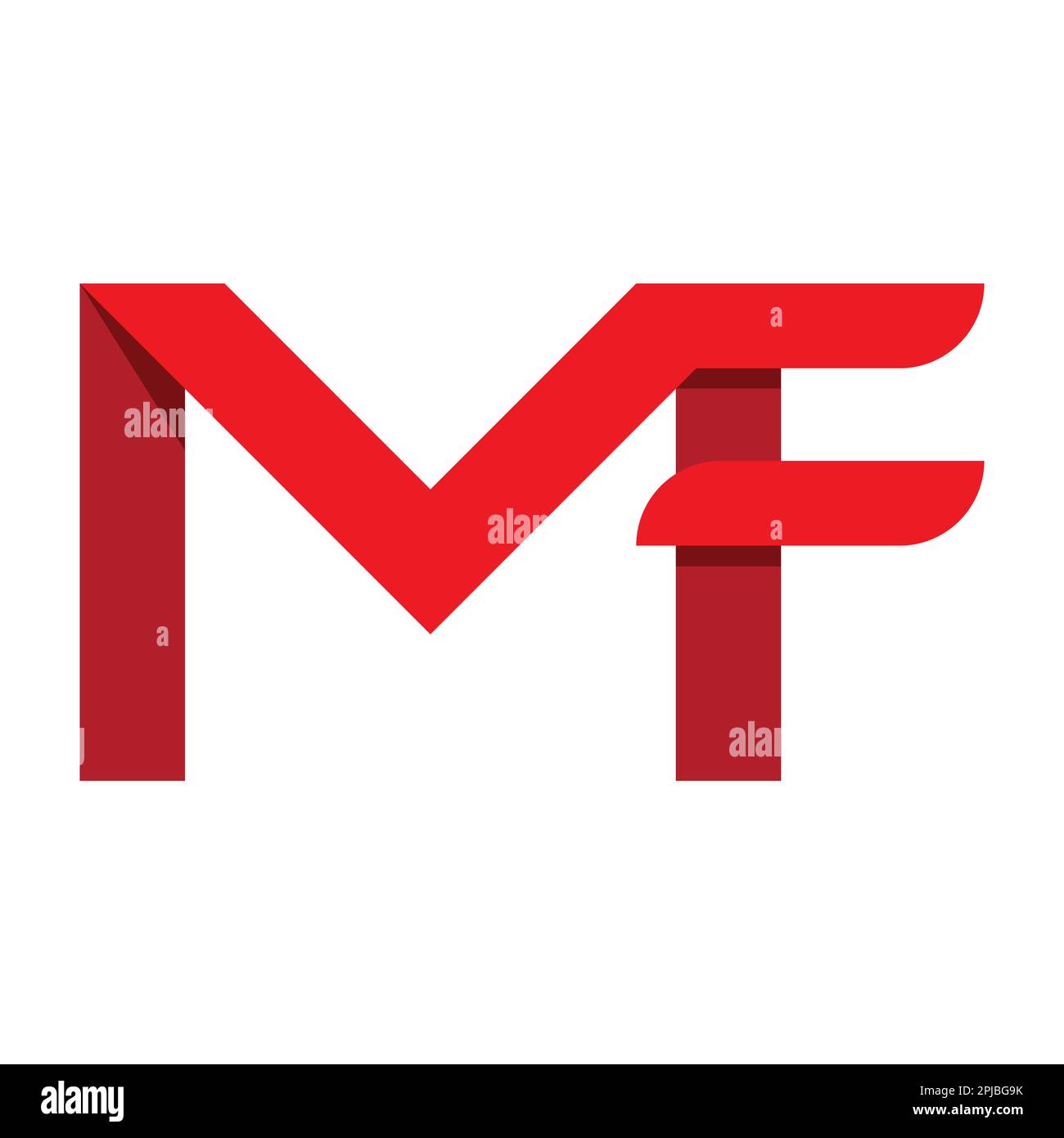 MF lettera logo vettoriale illustrazione disegno astratto Foto Stock