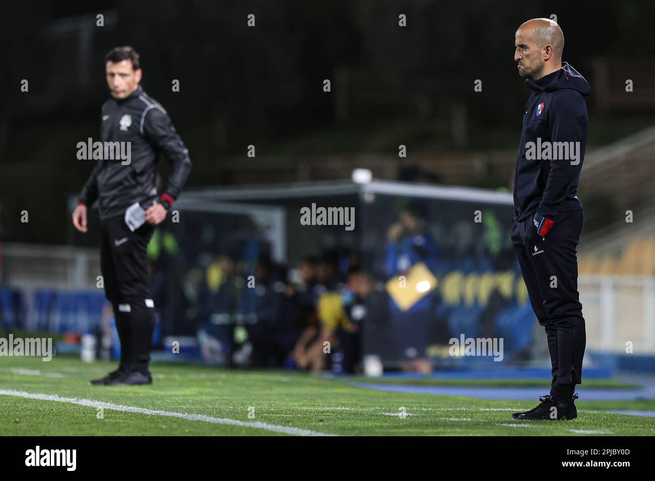 Cascais, Portogallo. 31st Mar, 2023. Allenatore Daniel Sousa di Gil Vicente FC visto durante la partita della Liga Bwin tra Estoril Praia SAD e Gil Vicente FC a Estadio Antonio Coimbra da Mota.(Punteggio finale: Estoril Praia SAD 1 - 0 Gil Vicente FC) (Foto di David Martins/SOPA Images/Sipa USA) Credit: Sipa USA/Alamy Live News Foto Stock