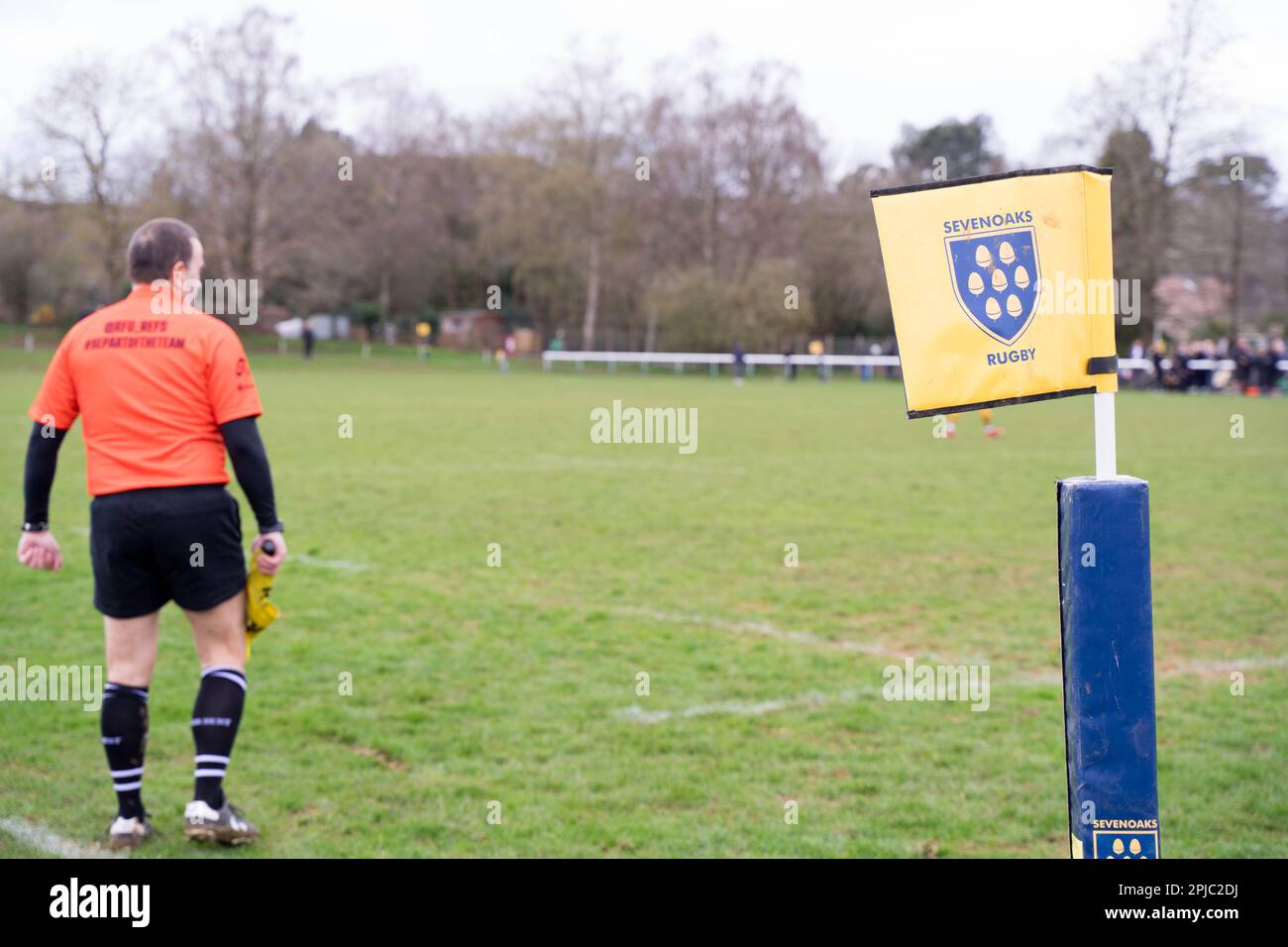 Kent UK, 1 aprile 2023. Primo XV - North Walsham - partita casalinga per il club di rugby Mighty Oaks. Sevenoaks Kent Credit: Glosszoom/Alamy Live News Foto Stock