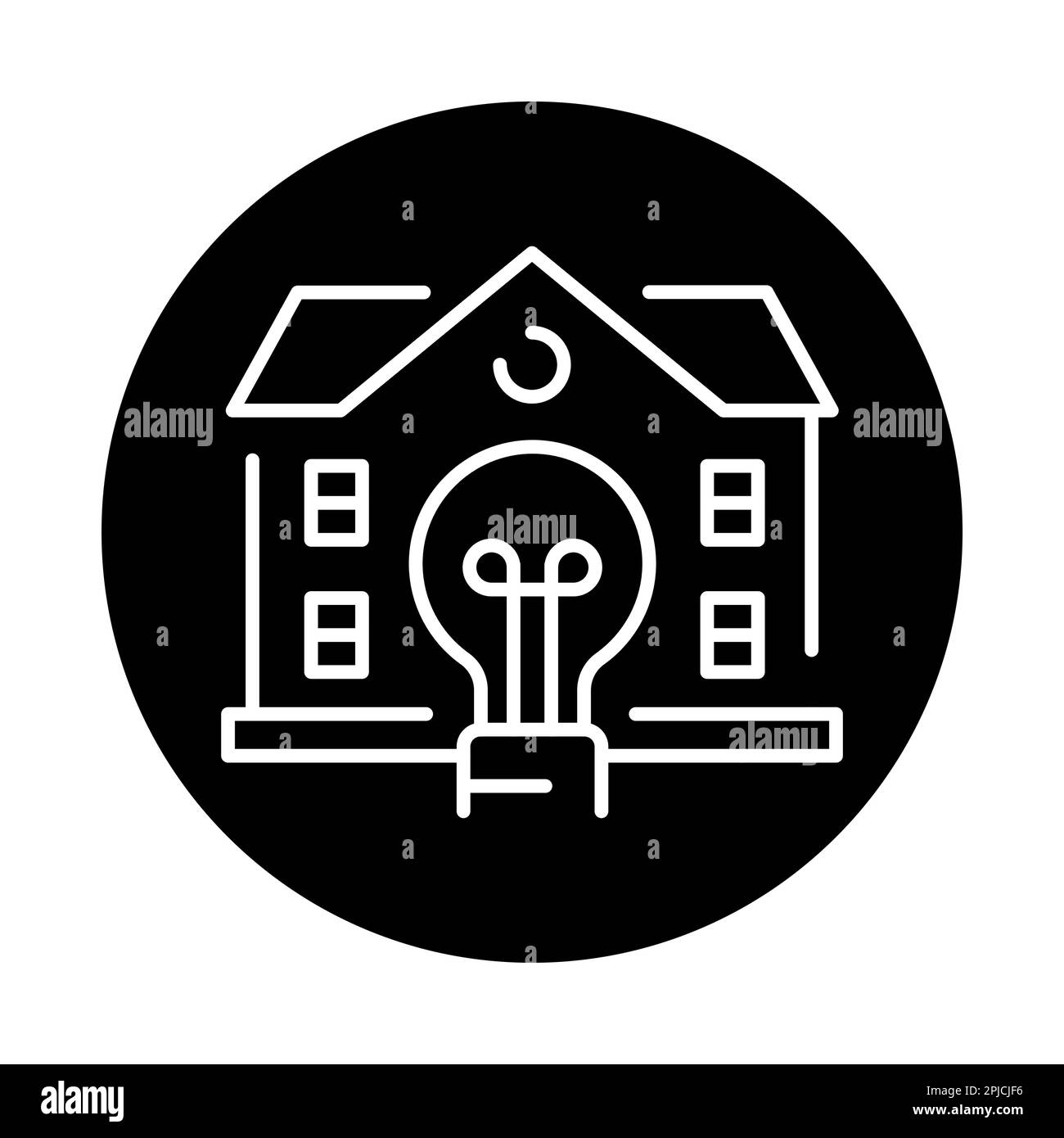 Scuola alternativa сolor linea icona. I bambini imparano. Pittogramma per la pagina Web Illustrazione Vettoriale