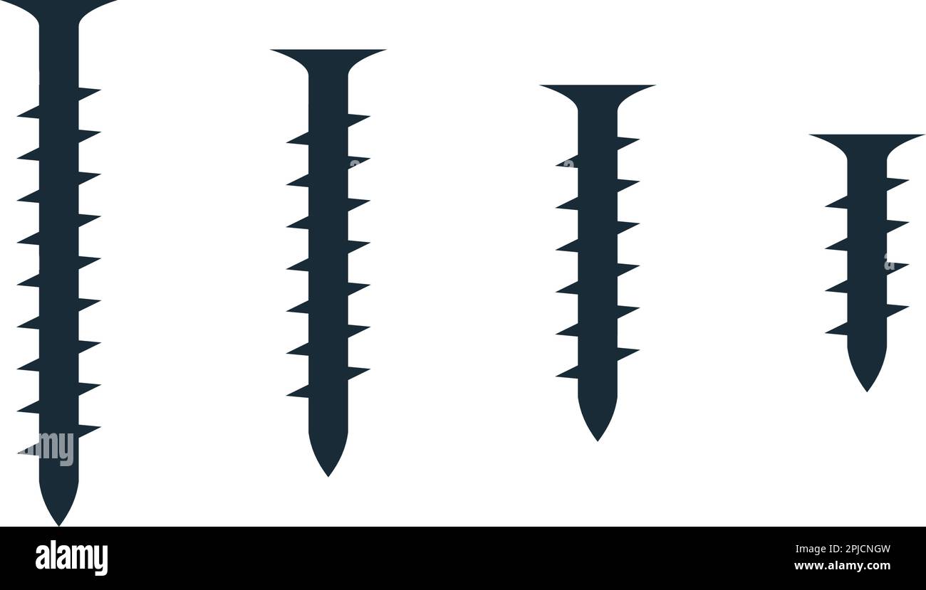 Icona a vite modello di logo vettoriale disegno dell'illustrazione Illustrazione Vettoriale