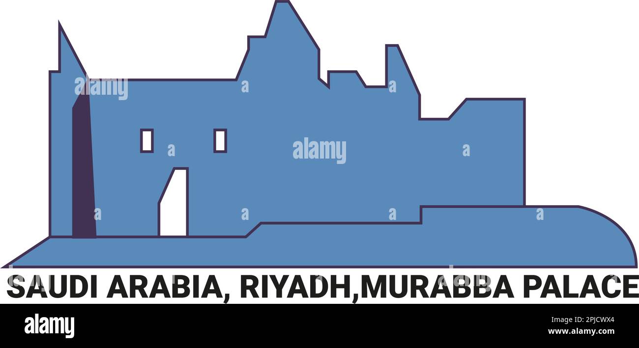 Arabia Saudita, Riyadh, Murabba Palace, viaggio punto di riferimento vettore illustrazione Illustrazione Vettoriale