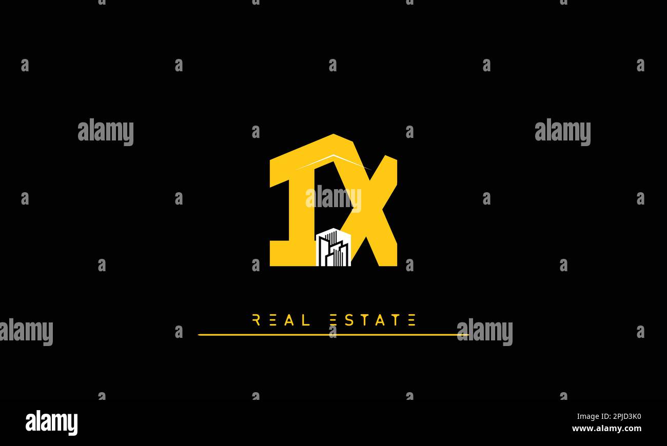 Lettere del bene immobile iniziali Monogramma logo IX , XI Illustrazione Vettoriale