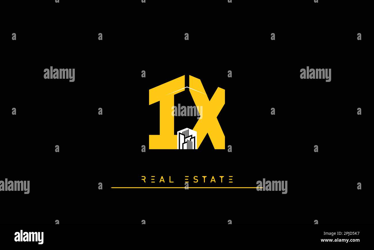 Lettere del bene immobile iniziali Monogramma logo IX , XI Illustrazione Vettoriale