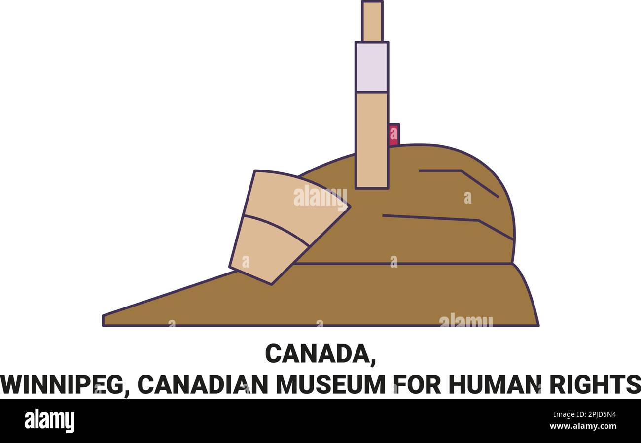 Canada, Winnipeg, Museo canadese per i diritti umani viaggio punto di riferimento vettore illustrazione Illustrazione Vettoriale