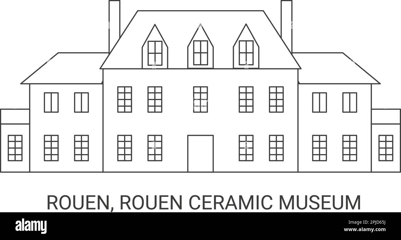 Francia, Rouen, Rouen Ceramic Museum, viaggio punto di riferimento vettoriale illustrazione Illustrazione Vettoriale