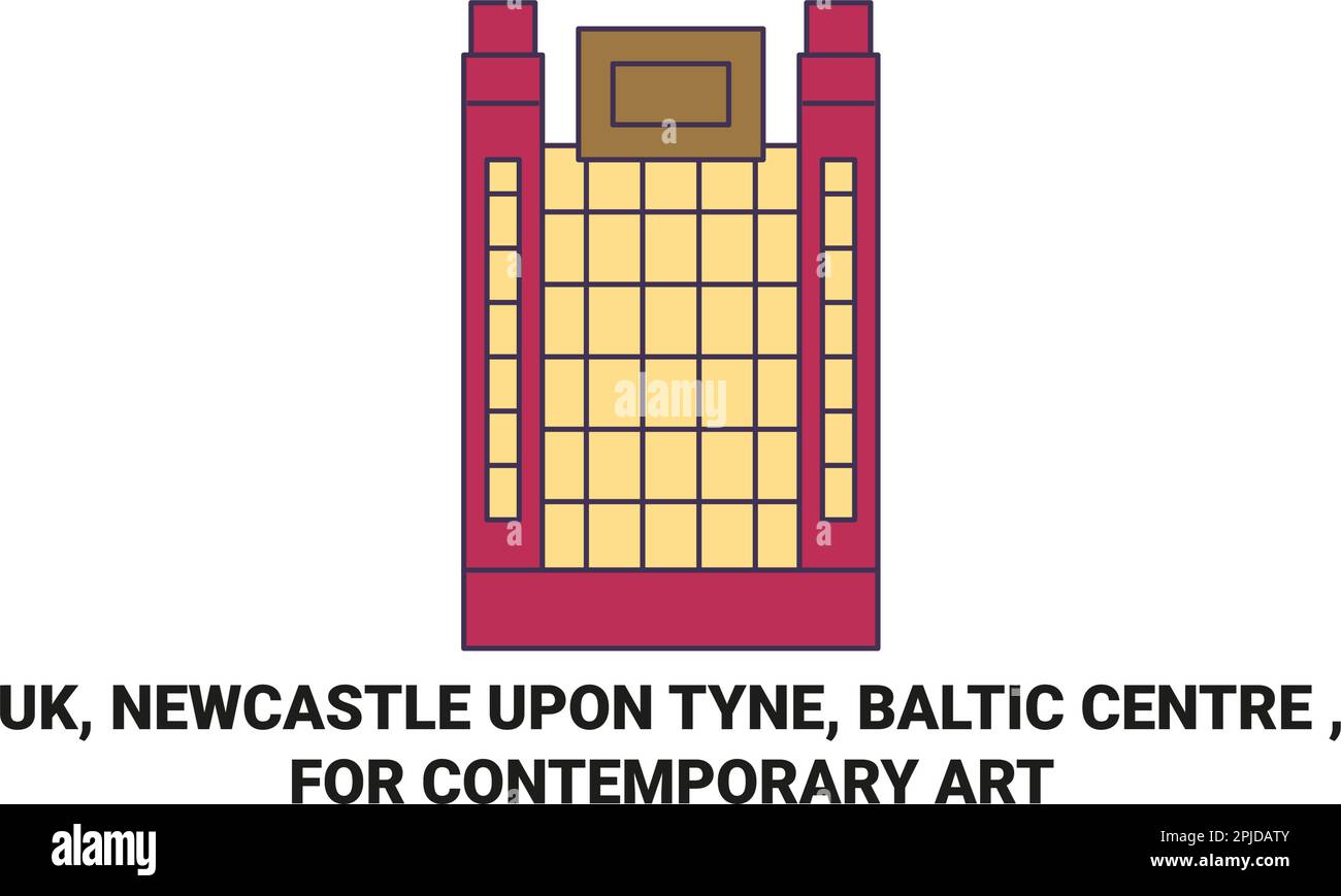 Inghilterra, Newcastle upon Tyne, Baltic Centre , per l'arte contemporanea viaggio punto di riferimento vettore illustrazione Illustrazione Vettoriale