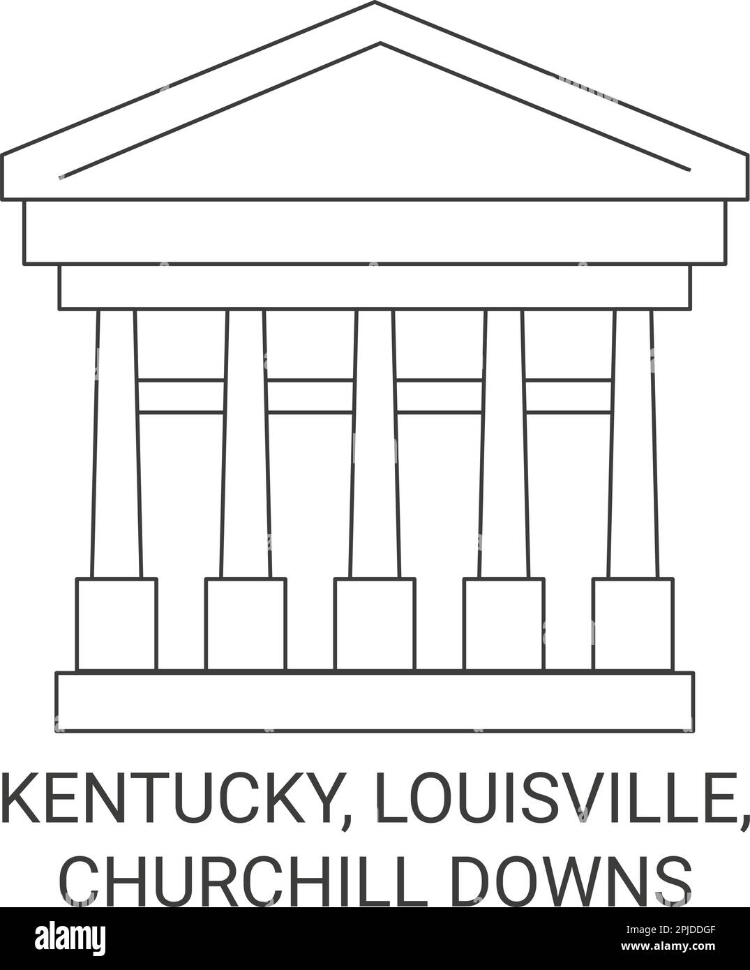 Stati Uniti, Kentucky, Louisville, Churchill Downs viaggio punto di riferimento vettore illustrazione Illustrazione Vettoriale