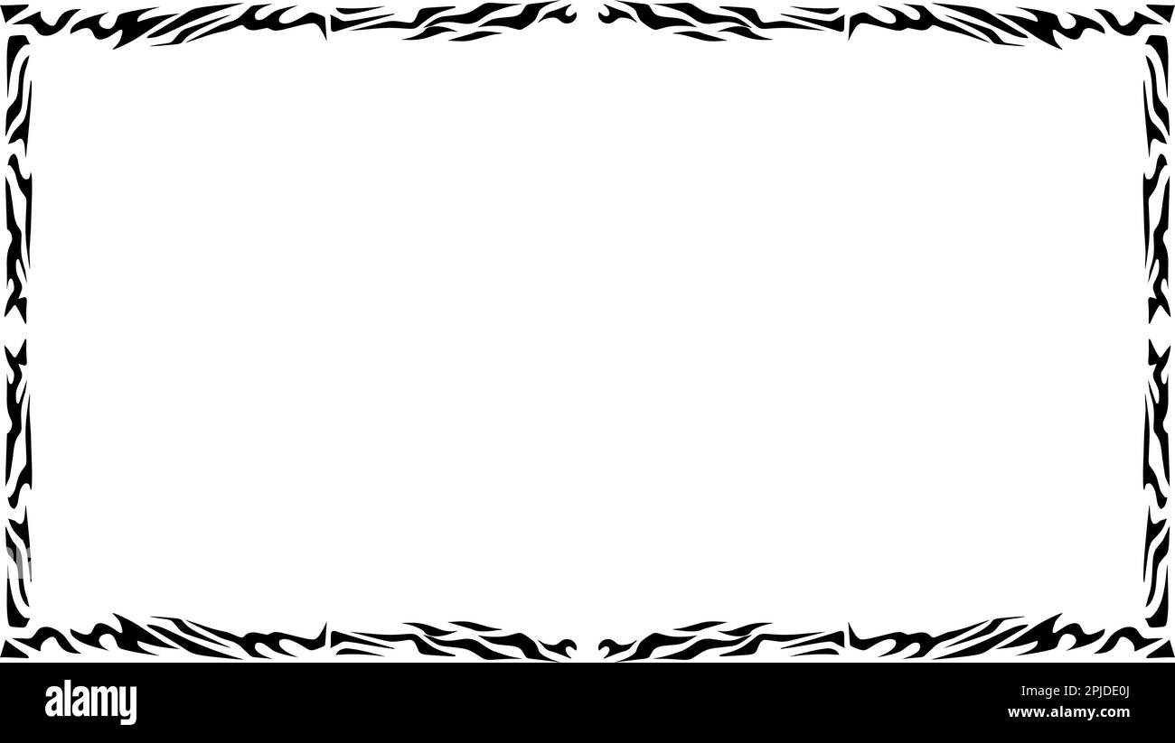 Immagine Di Una Cornice Fotografica Con Un Disegno Tribale. Ideale Per Cornici Fotografiche Biglietti D Invito Biglietti D Auguri Copertine Di Libri Sfondi 2pjdca9