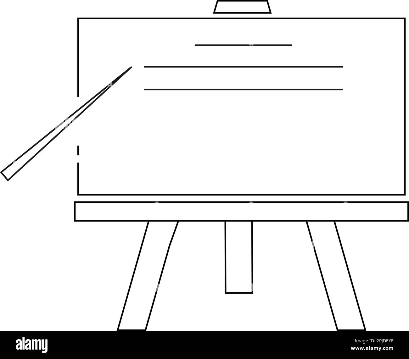 Lavagna a gesso della scuola vettoriale - illustrazione della lavagna o della lavagna a gesso, icona dell'istruzione Illustrazione Vettoriale