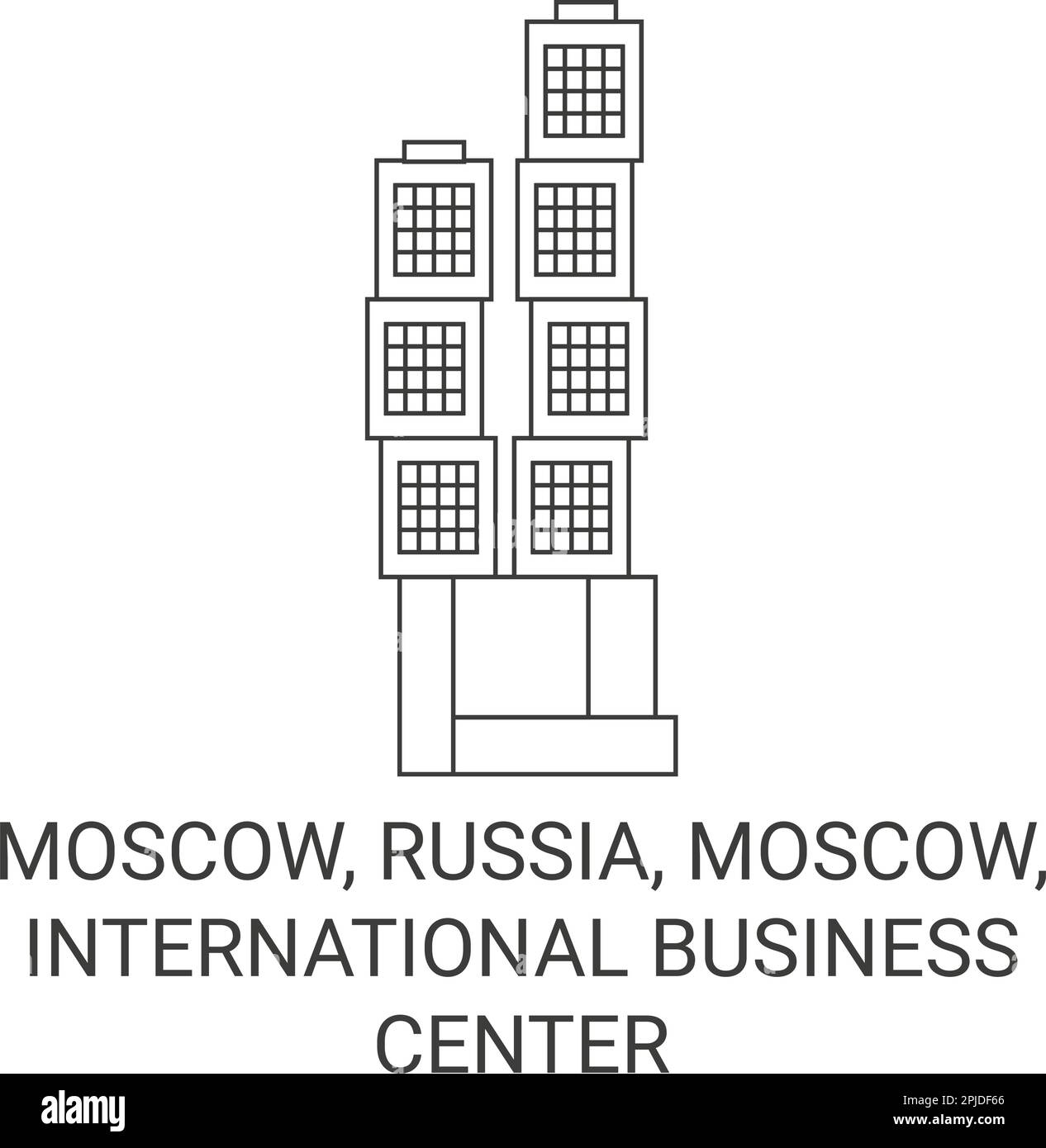 Russia, Mosca, Mosca, International Business Center viaggio punto di riferimento vettore illustrazione Illustrazione Vettoriale