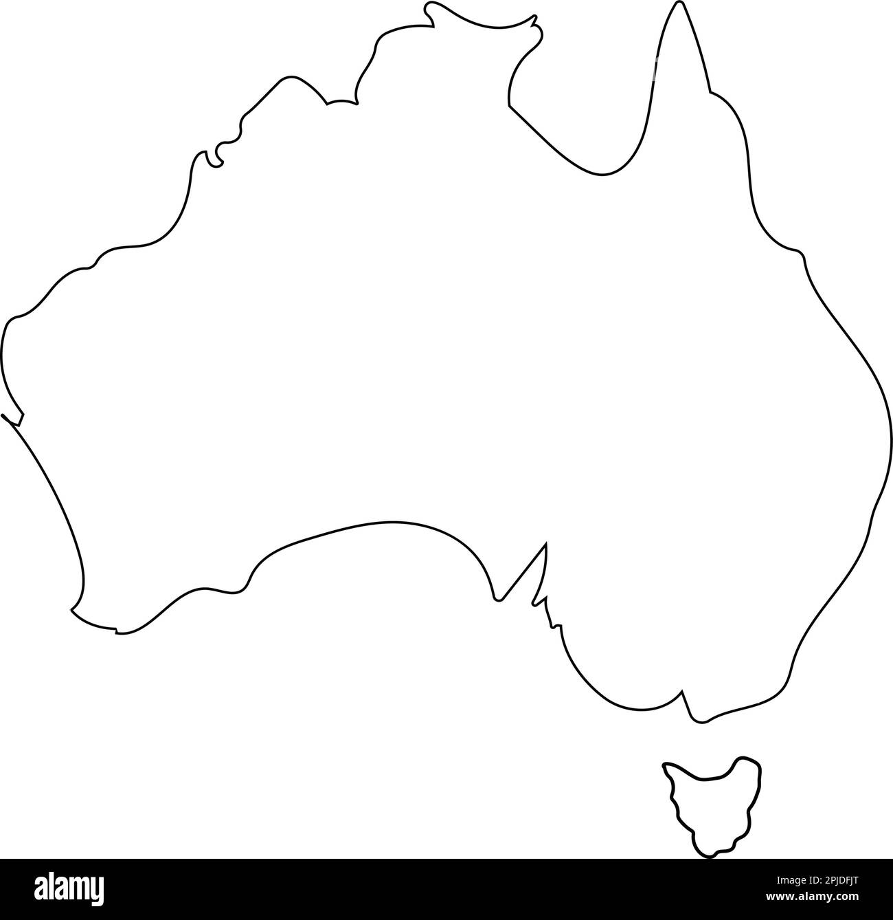disegno illustrativo del logo della mappa australiana Illustrazione Vettoriale