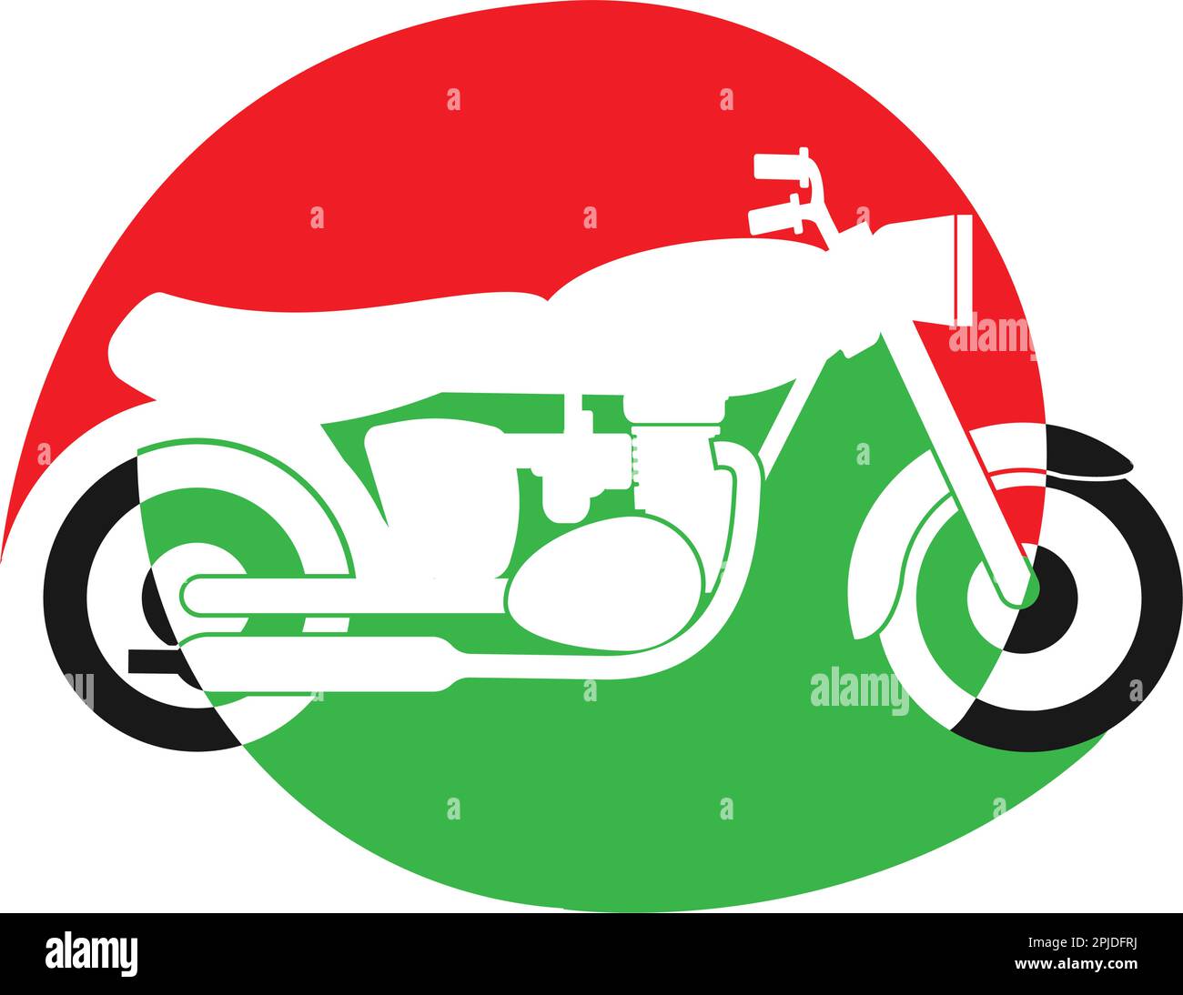 disegno grafico vektor icon moto d'epoca Illustrazione Vettoriale