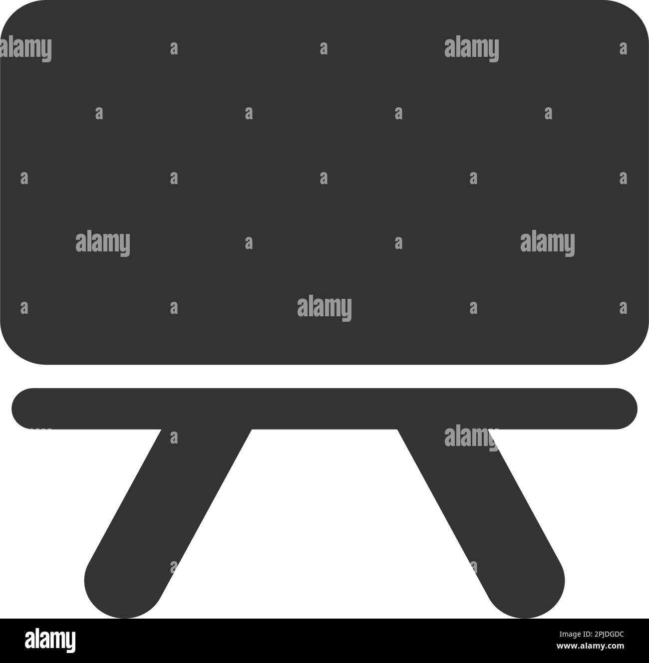 Lavagna a gesso della scuola vettoriale - illustrazione della lavagna o della lavagna a gesso, icona dell'istruzione Illustrazione Vettoriale