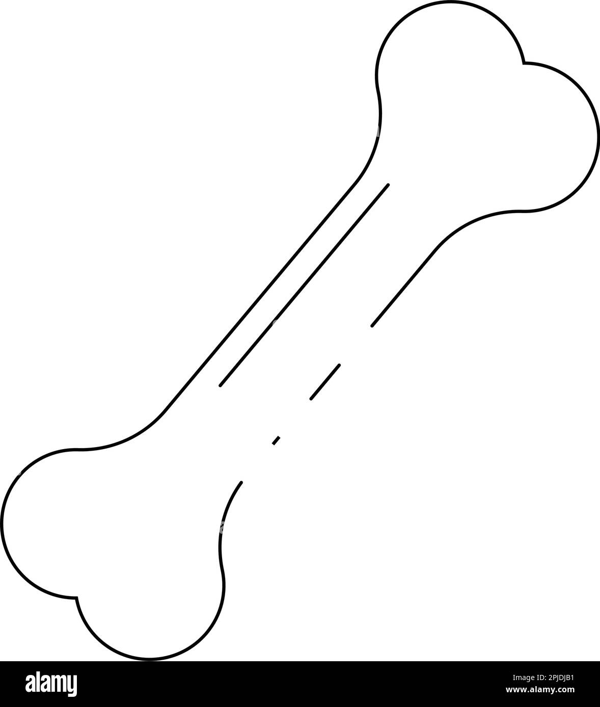 modello vettoriale icona osso semplice Illustrazione Vettoriale