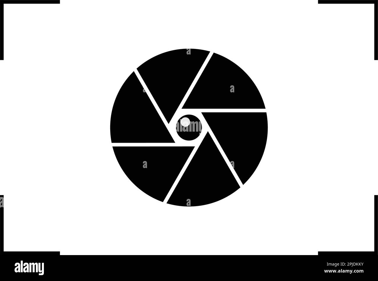 modello vektor logo icona obiettivo fotocamera Illustrazione Vettoriale