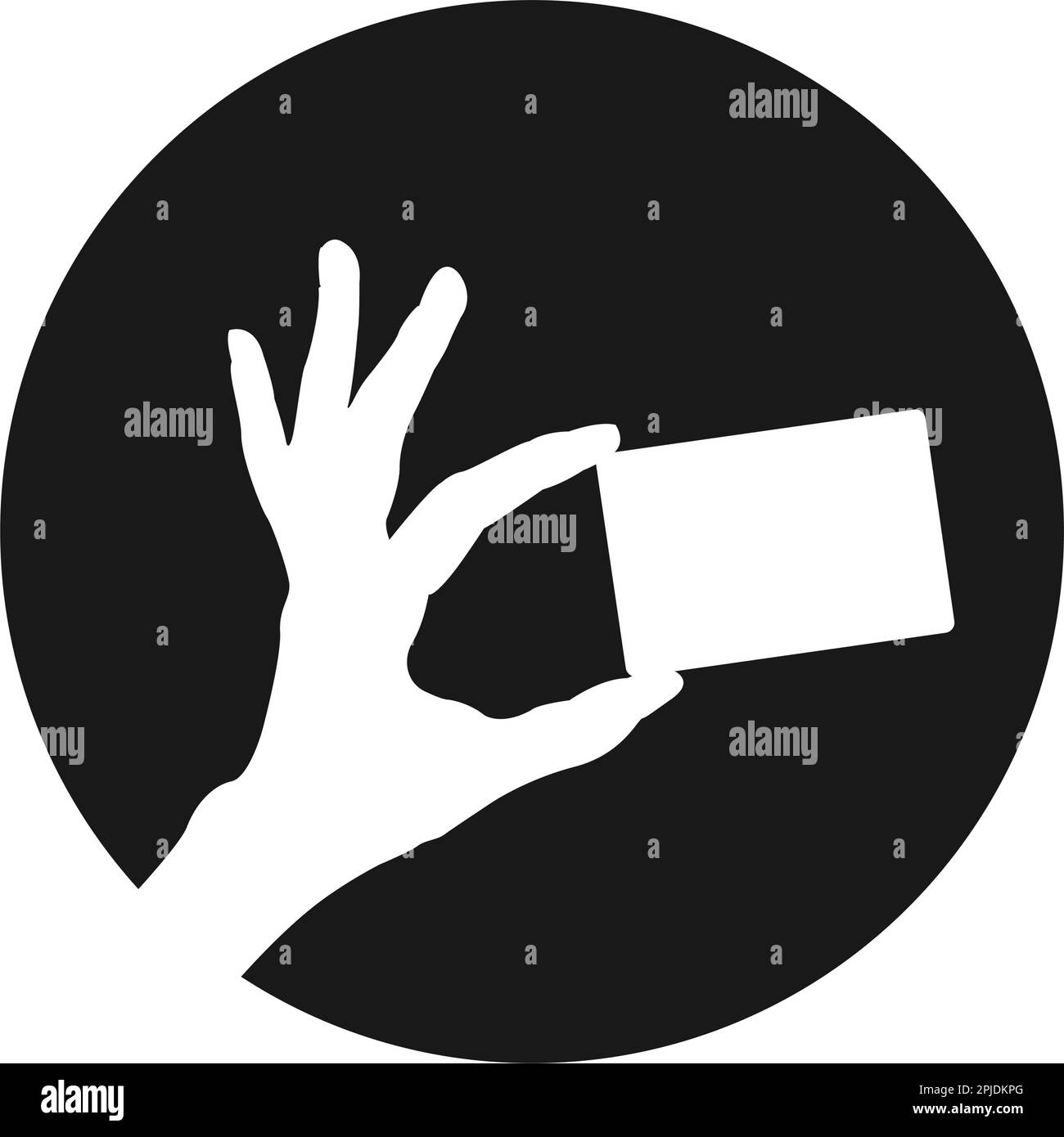 disegno illustrativo della scheda con logo a mano Illustrazione Vettoriale