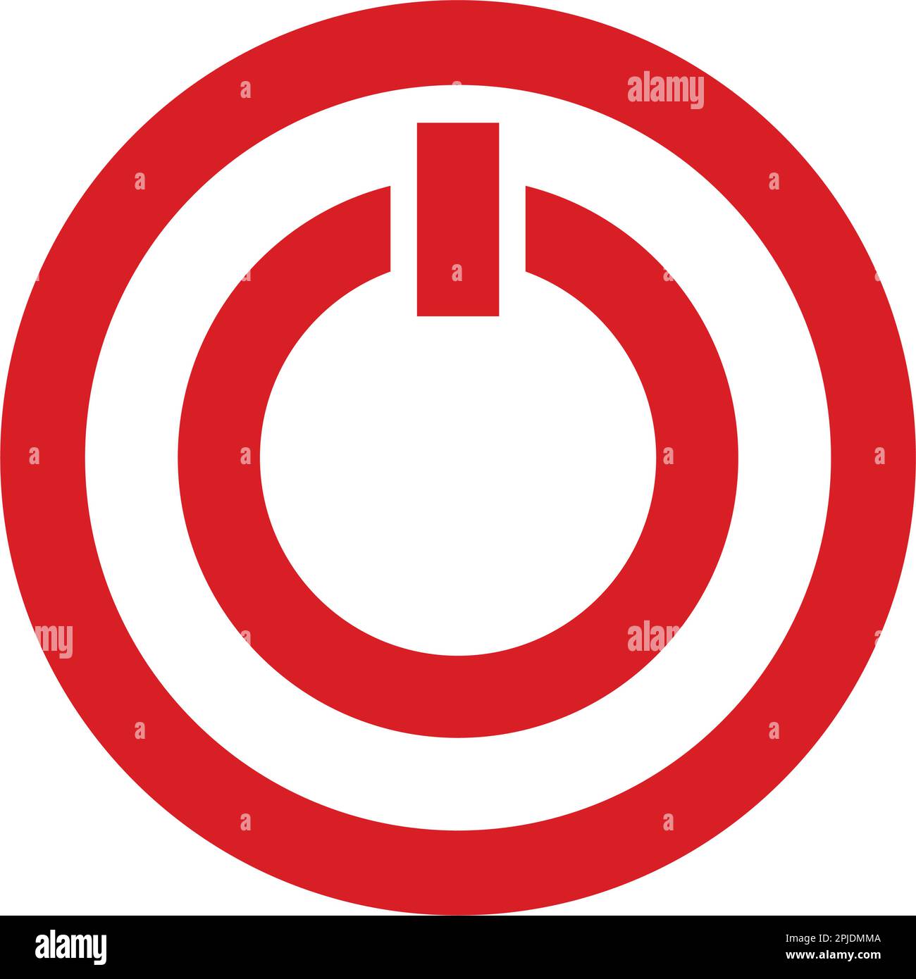 icona del pulsante di accensione modello vettoriale Illustrazione Vettoriale