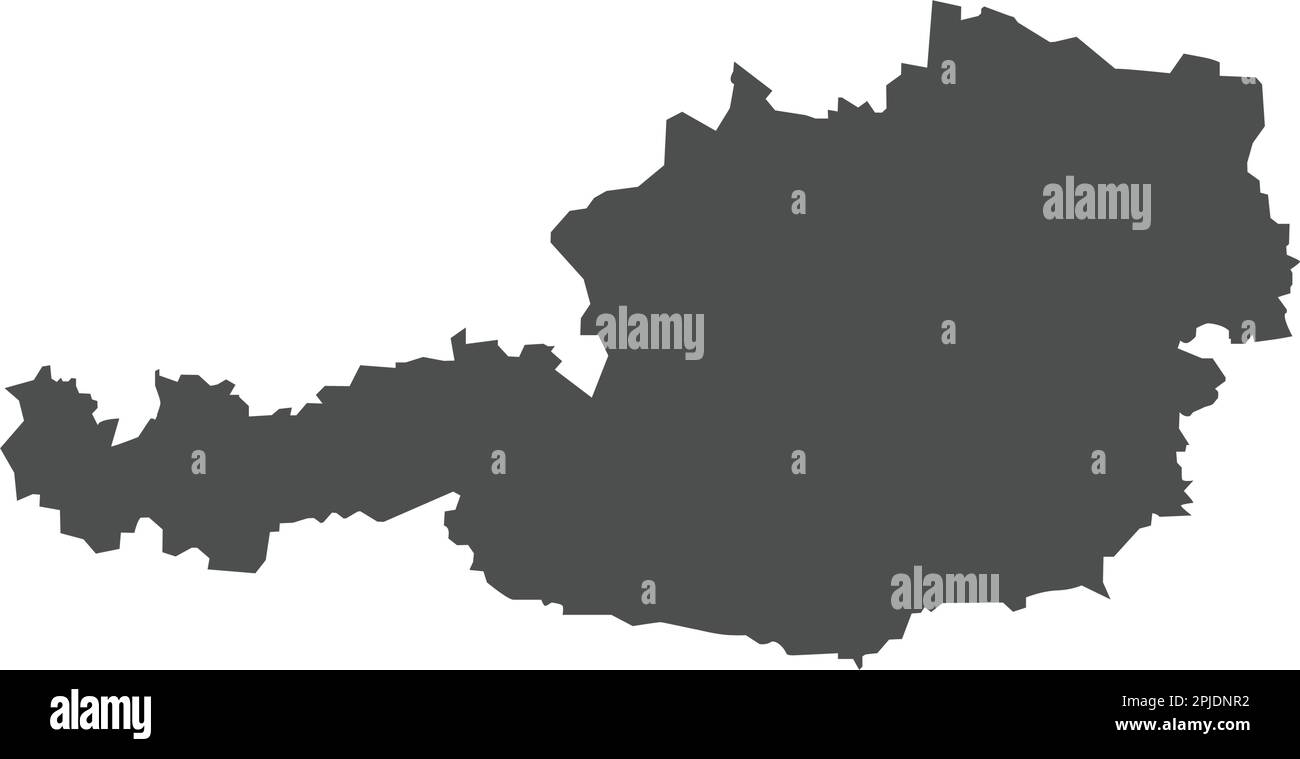 disegno illustrativo del logo della mappa austria Illustrazione Vettoriale