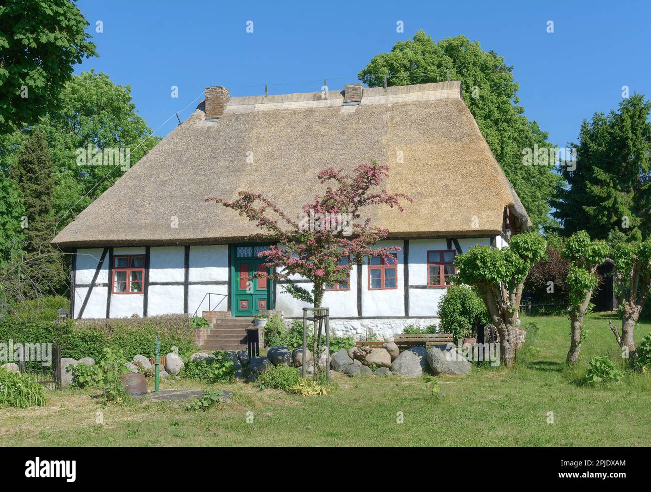 Museo storico della scuola Middelhagen, Moenchgut, Ruegen, mar baltico, Meclemburgo-Pomerania anteriore, Germania Foto Stock