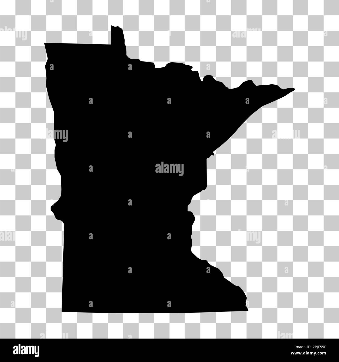 Forma della mappa del Minnesota, stati uniti d'america. Illustrazione vettoriale simbolo icona concetto piatto . Illustrazione Vettoriale